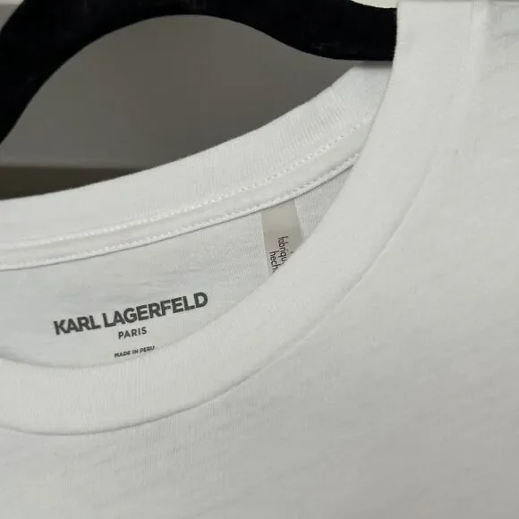 Karl Lagerfeld Paris Karl Choupette Graphic Cotton T-Shirt Men’s Medium White - Picture 5 of 10